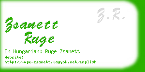 zsanett ruge business card